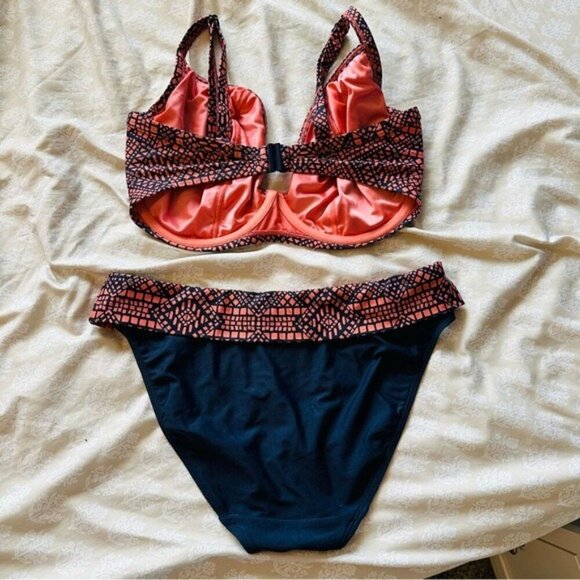 Bravissimo SW335 Paphos Bikini Set – Size 30GG (Top) XS (Bottom) in Coral Print - Picture 4 of 13
